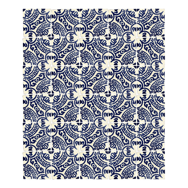 Azulejo Artesanal Tipo Talavera Liso 90pz #acls-57