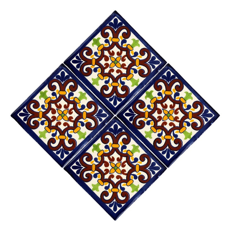Azulejo Artesanal Talavera Liso 90pz #acln-49