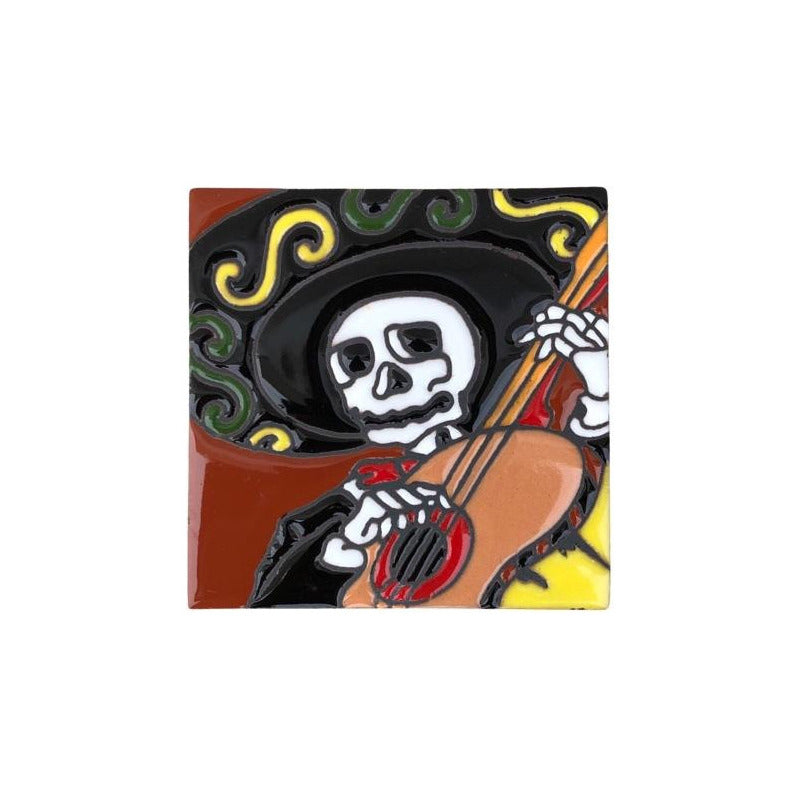 Azulejo 11cm Artesanal Tipo Talavera Relieve 90pz #acre Acre-57