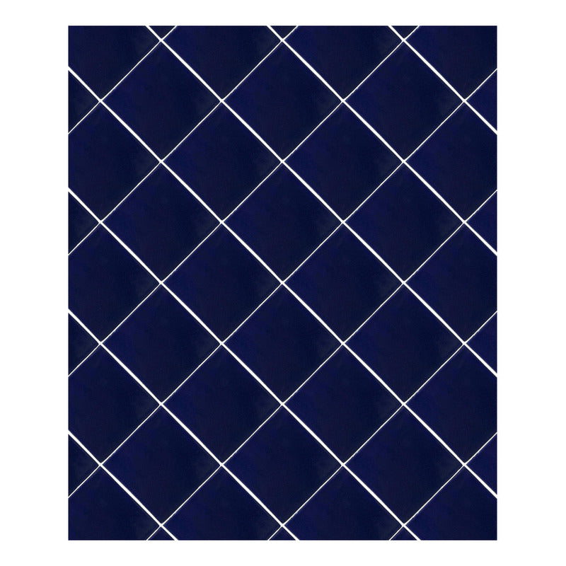 Azulejo 10.5cm Artesanal Tipo Talavera Liso 90pz Azul Cobalt