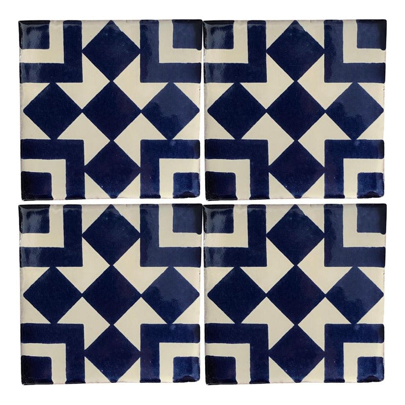 Azulejo 10.5cm Artesanal Talavera Liso 90pz #acls-40