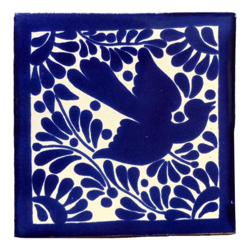 Azulejo 10.5cm Artesanal Tipo Talavera Liso 90pz #acls-128