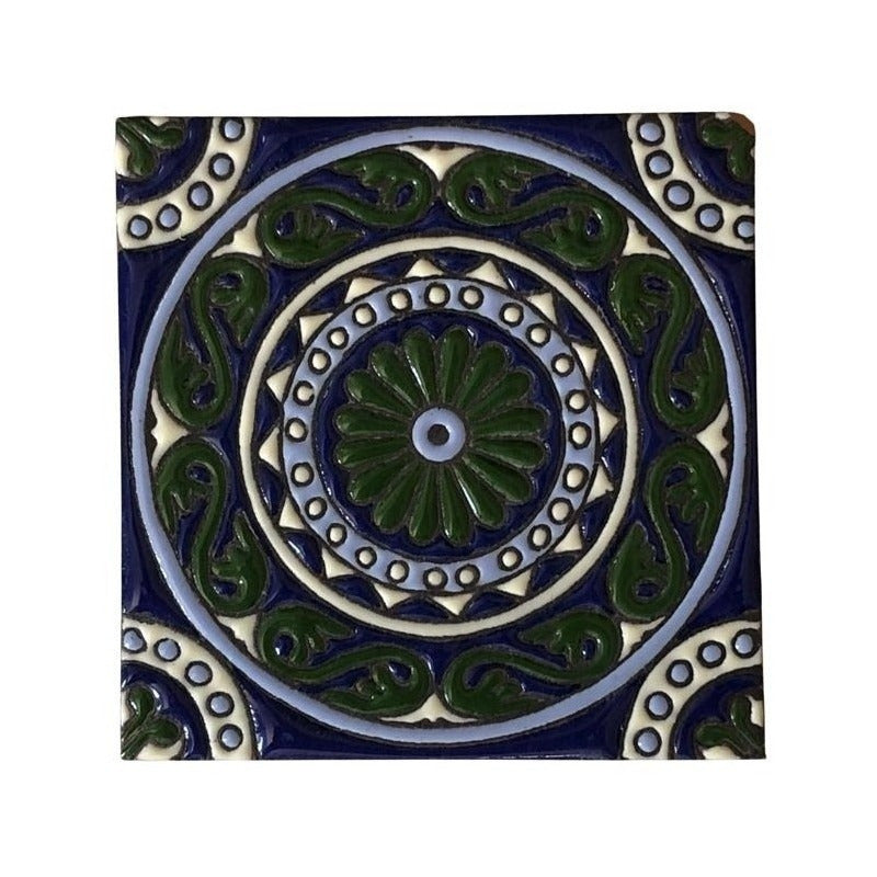 Azulejo Artesanal Tipo Talavera Relieve 90pz #acrs-38