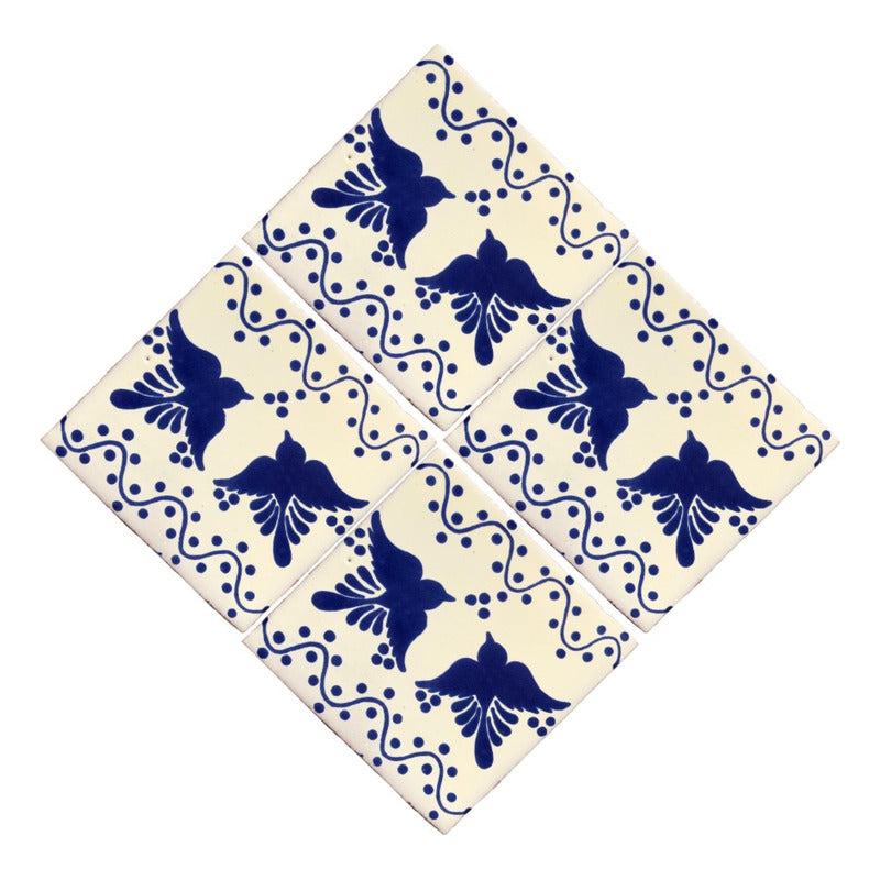 Azulejo Artesanal Tipo Talavera Liso 90pz #acls-130