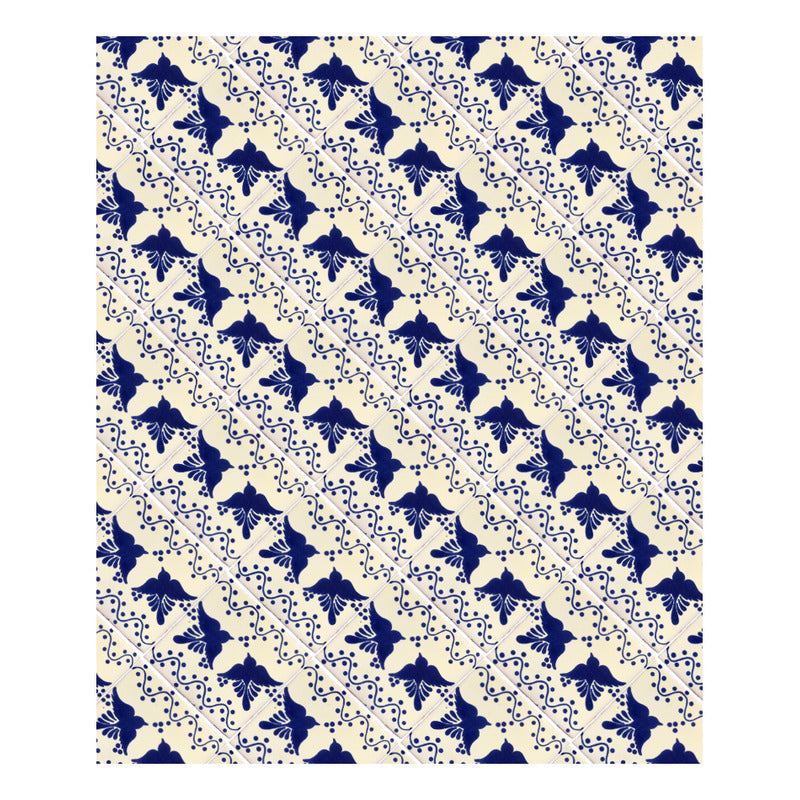 Azulejo 10.5cm Artesanal Talavera Liso 90pz #acls-130