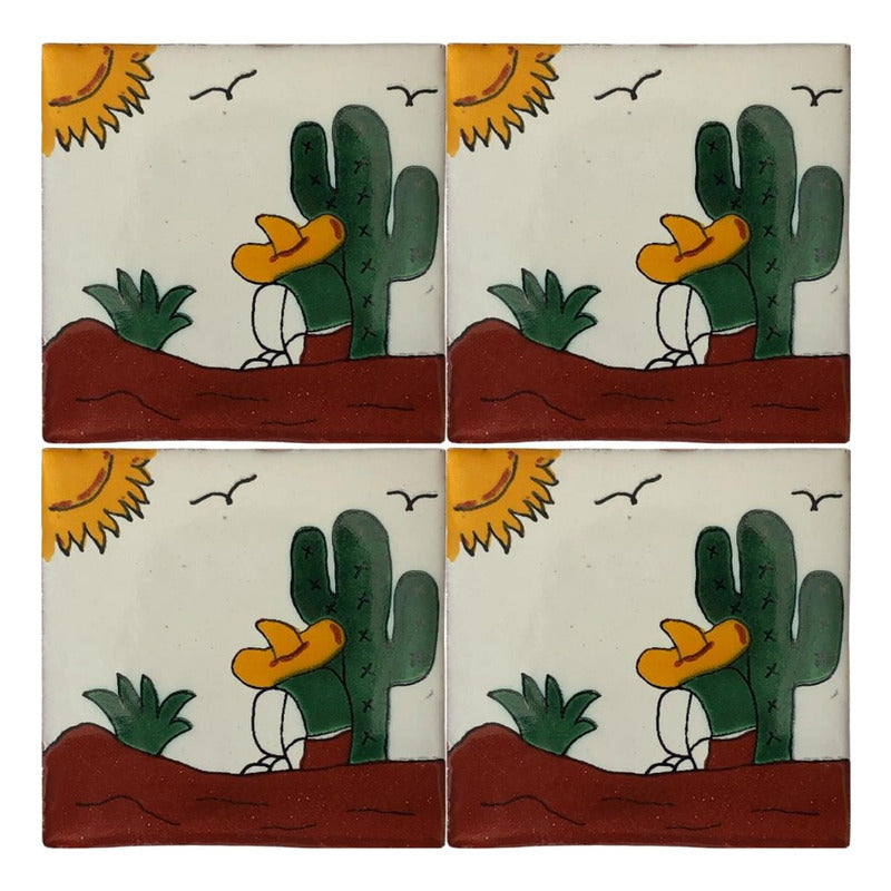 Azulejo Artesanal Tipo Talavera Liso 90pz #acln-17