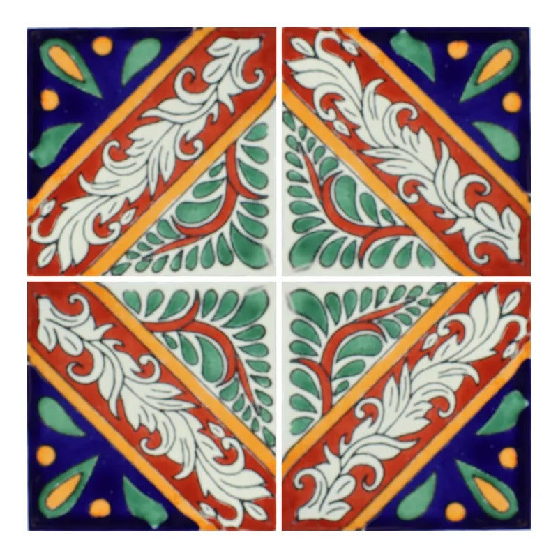 Azulejo Cerámico Artesanal 1m2  Alhambra 10 Blanco