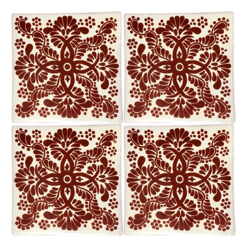 Azulejo 10.5cm Artesanal Tipo Talavera Liso 90pz #acls Acls-75