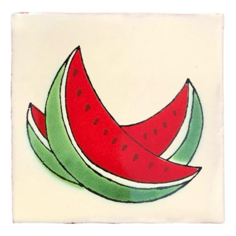 Azulejo 10.5cm Artesanal Talavera Liso 90pz #acln-11