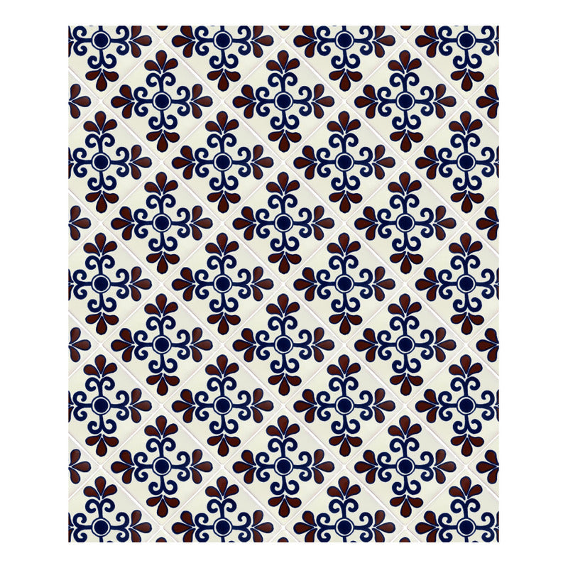 Azulejo 10.5cm Artesanal Talavera Liso 90pz #acls-99