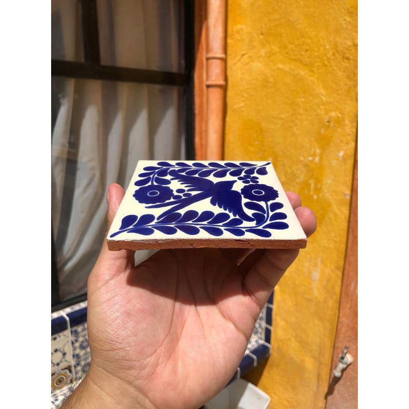Azulejo 10.5cm Artesanal Tipo Talavera Liso 90pz #acls-124
