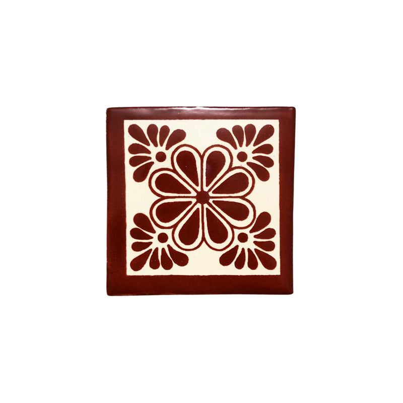 Azulejo 10.5cm Artesanal Tipo Talavera Liso 90pz #acls-74