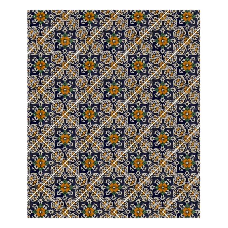 Azulejo 10.5cm Artesanal Tipo Talavera Liso 90pz #acln-37
