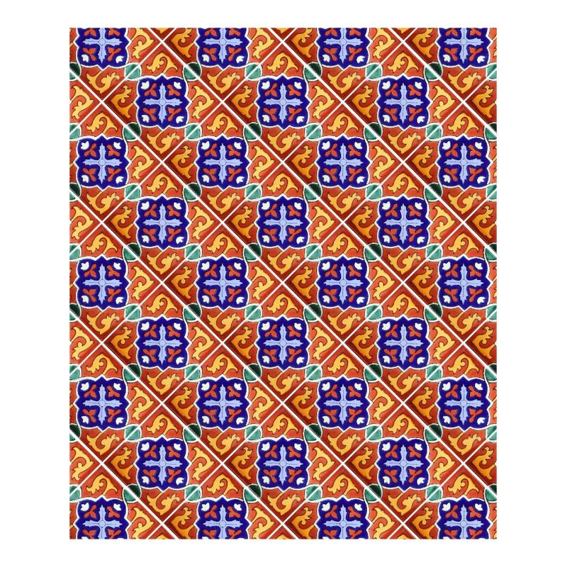 Azulejo Cerámico Artesanal 1m2  Alhambra 07 Blanco