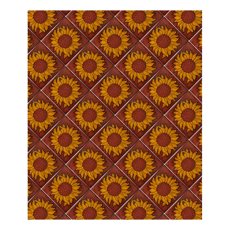 Azulejo 10.5cm Artesanal Tipo Talavera Liso 90pz #acln-14