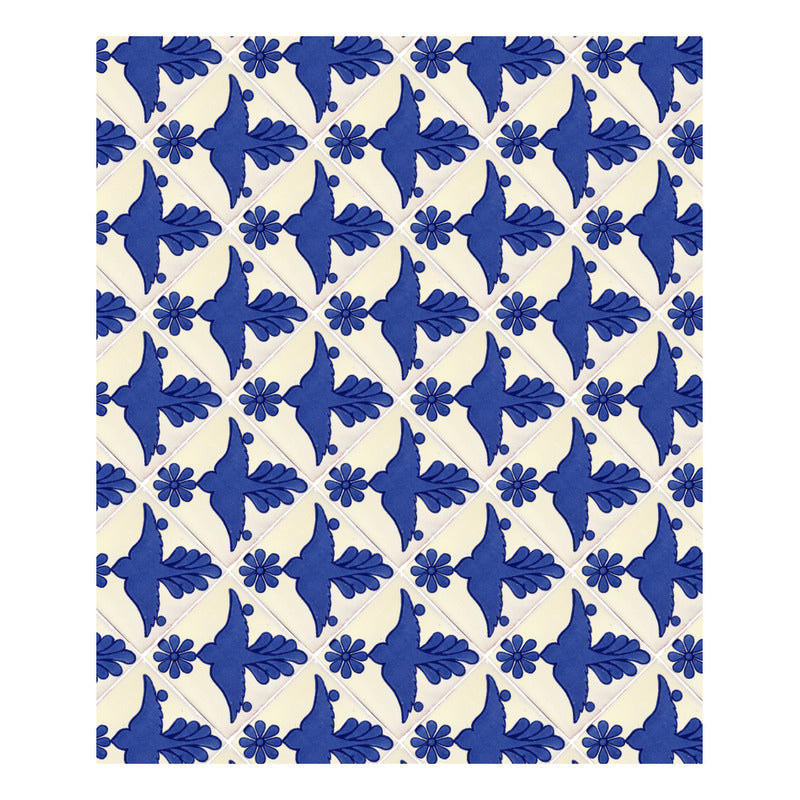 Azulejo 10.5cm Artesanal Talavera Liso 90pz #acls-138