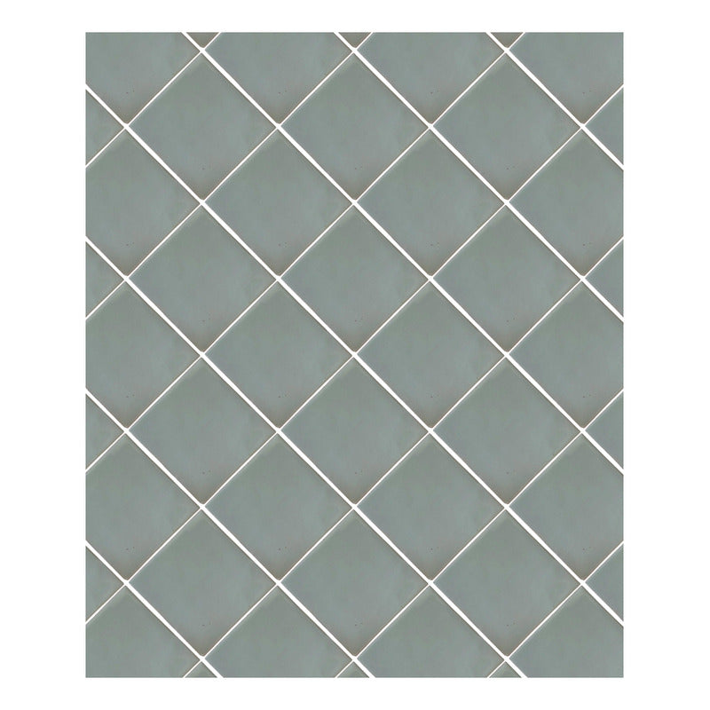 Azulejo 10.5cm Artesanal Talavera Liso 90pz Verde Menta