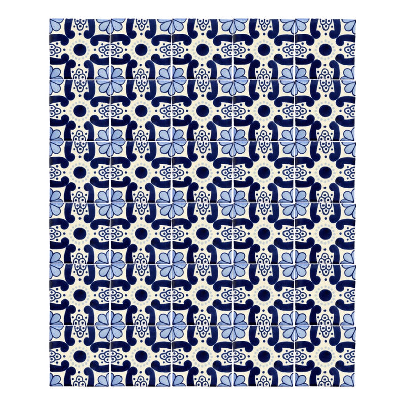Azulejo Artesanal Tipo Talavera Liso 90pz #acls-85
