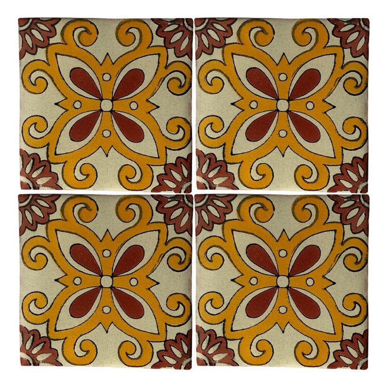 Azulejo 10.5cm Artesanal Talavera Liso 90pz #acln-19