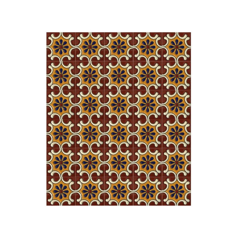 Azulejo Artesanal Tipo Talavera Relieve 90pz #acrs-32