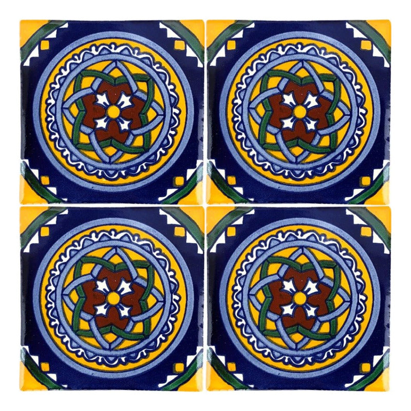 Azulejo Artesanal Tipo Talavera Liso 90pz #acln-51