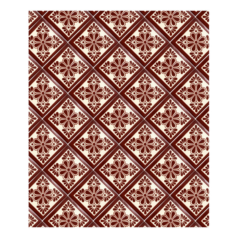 Azulejo 10.5cm Artesanal Tipo Talavera Liso 90pz #acls-74