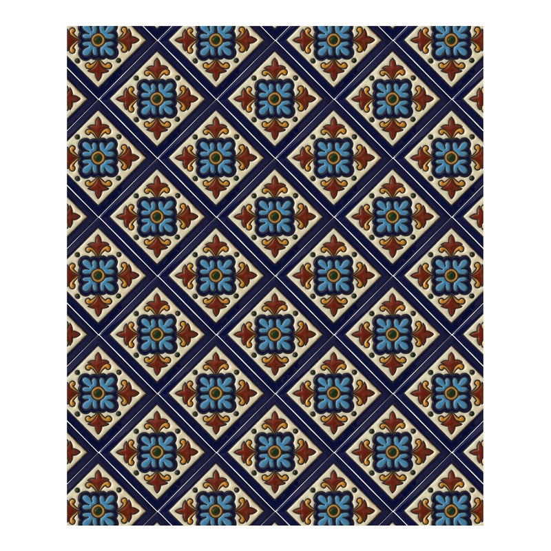 Azulejo 11cm Artesanal Talavera Relieve 90pz #acrs-23