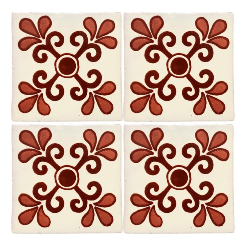 Azulejo 10.5cm Artesanal Tipo Talavera Liso 90pz #acls-91