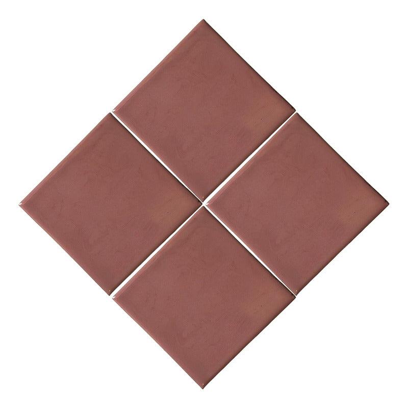 Azulejo 10.5cm Artesanal Tipo Talavera Liso 90pz Colores Nacar Claro