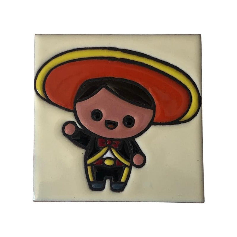 Azulejo 11cm Artesanal Tipo Talavera Relieve 50pz #acrn Acrn-20