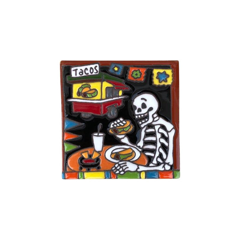 Azulejo 11cm Artesanal Tipo Talavera Relieve 90pz #acre Acre-47