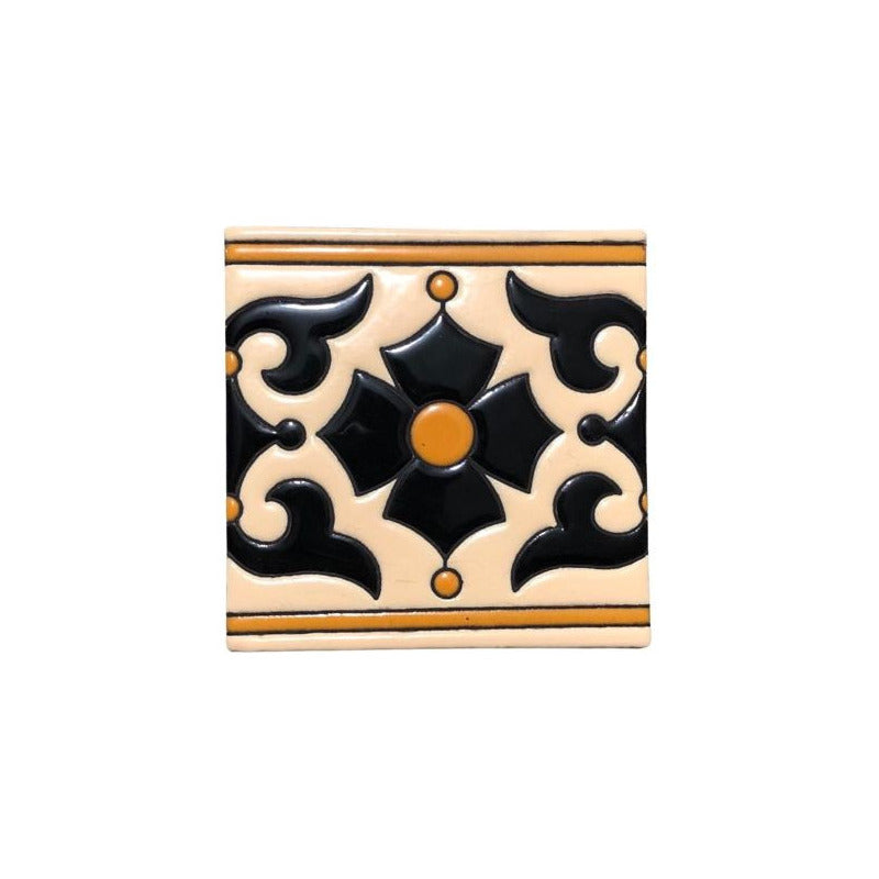 Azulejo 11cm Artesanal Tipo Talavera Relieve 30pz #acrs Acrs-36