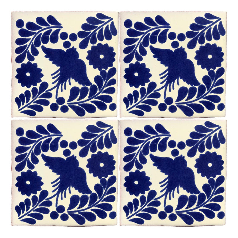 Azulejo 10.5cm Artesanal Tipo Talavera Liso 90pz #acls Acls-135