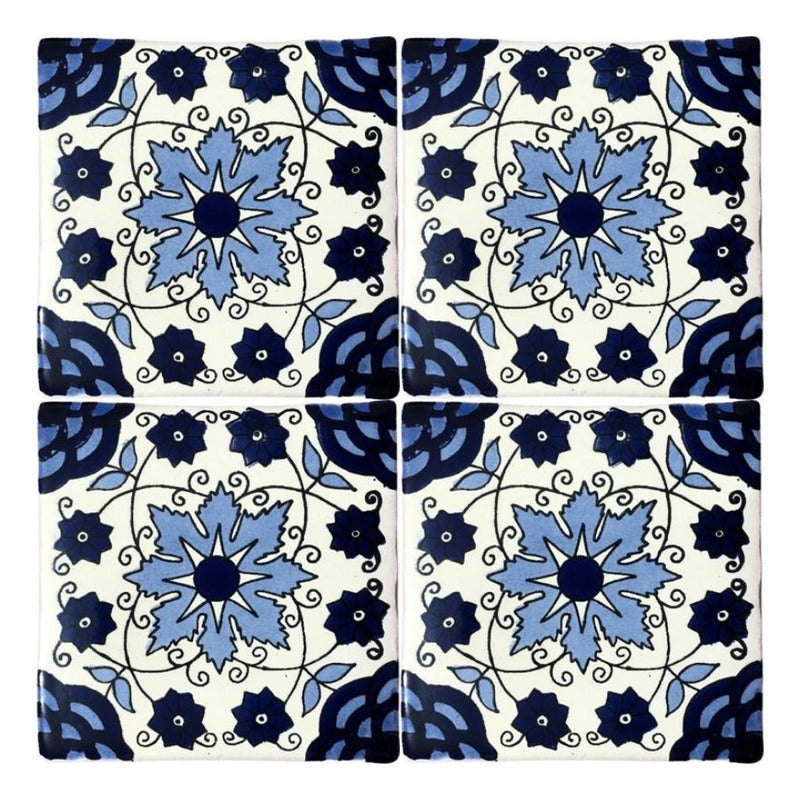 Azulejo Artesanal Tipo Talavera Liso 90pz #acln-54