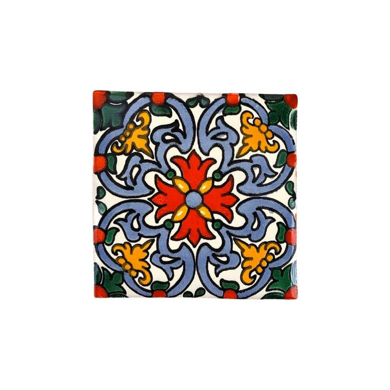 Azulejo 10.5cm Artesanal Tipo Talavera Liso 90pz #acln Acln-45