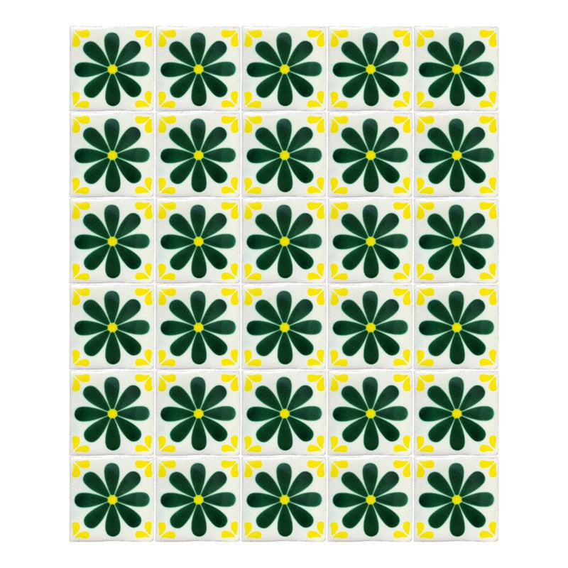 Azulejo Artesanal Tipo Talavera Liso 90pz #acls-102