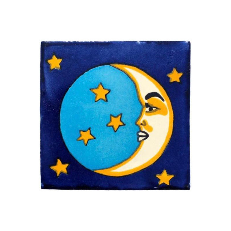 Azulejo 10.5cm Artesanal Tipo Talavera Liso 90pz #acln-16