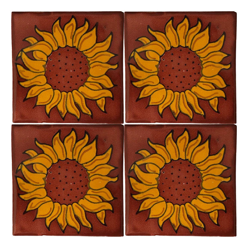 Azulejo 10.5cm Artesanal Tipo Talavera Liso 90pz #acln-14