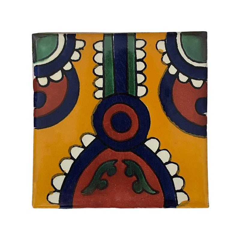 Azulejo 10.5cm Artesanal Tipo Talavera Liso 90pz #acln-23