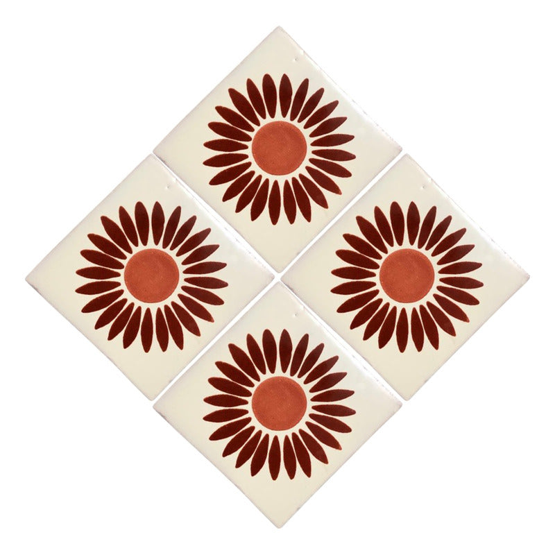 Azulejo 10.5cm Artesanal Tipo Talavera Liso 90pz #acls-95