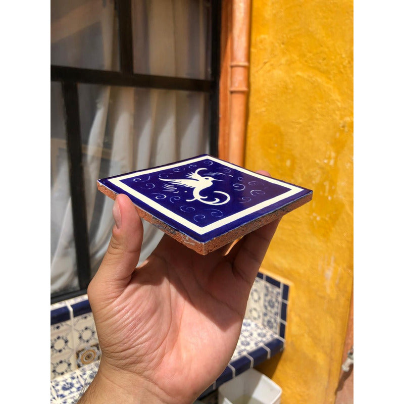 Azulejo 10.5cm Artesanal Tipo Talavera Liso 90pz #acls-122