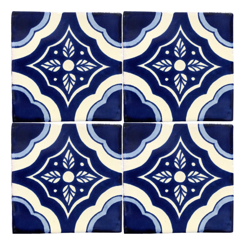 Azulejo 10.5cm Artesanal Talavera Liso 90pz #acls-88