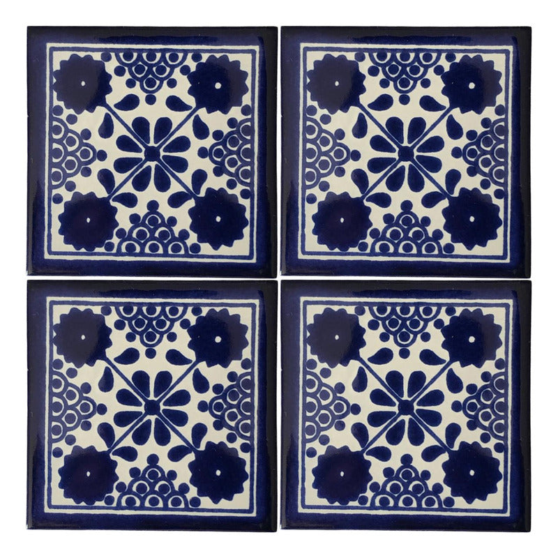 Azulejo 10.5cm Artesanal Talavera Liso 90pz #acls-52