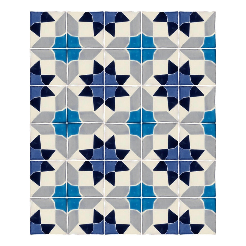 Azulejo Artesanal Tipo Talavera Liso 90pz #acln-58