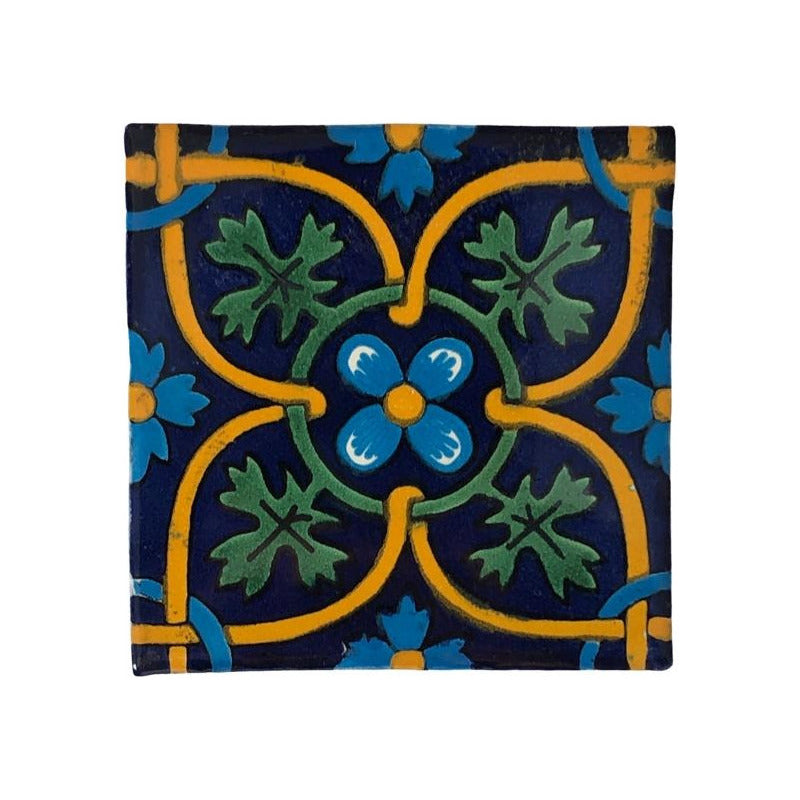 Azulejo 10.5cm Artesanal Tipo Talavera Liso 90pz #acln Acln-39