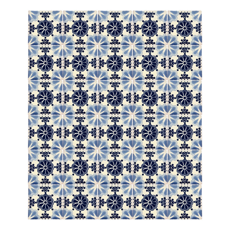 Azulejo Artesanal Talavera Liso 90pz #acls-97