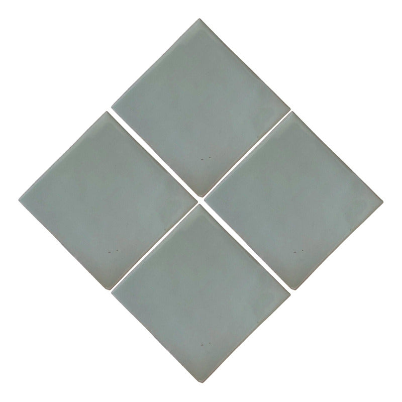 Azulejo Artesanal Tipo Talavera Liso 90pz Verde Menta