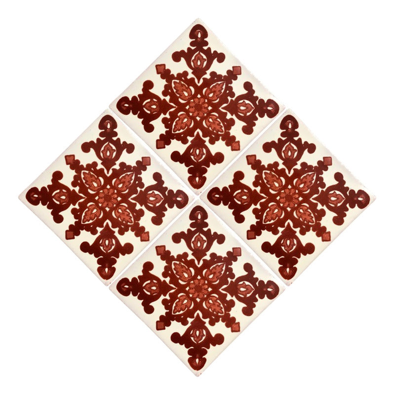 Azulejo 10.5cm Artesanal Tipo Talavera Liso 90pz #acls-94