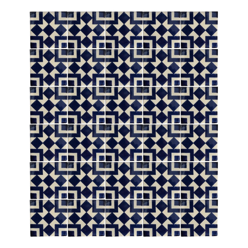 Azulejo Artesanal Tipo Talavera Liso 90pz #acls-40