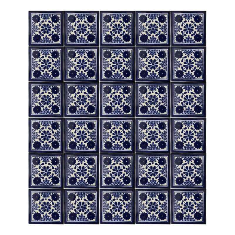 Azulejo Artesanal Talavera Liso 90pz #acls-52